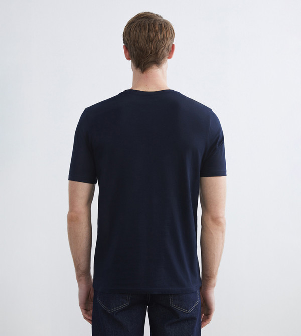 LC Waikiki LC Waikiki - Navy Round Neck T-Shirts