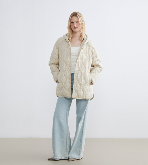 LC Waikiki  Puffer & Quilted Jackets - Beige Puffer & Quilted Jackets
