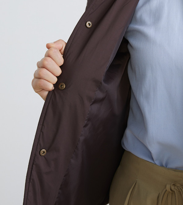 LC Waikiki  Puffer & Quilted Jackets - Dark Brown Puffer & Quilted Jackets