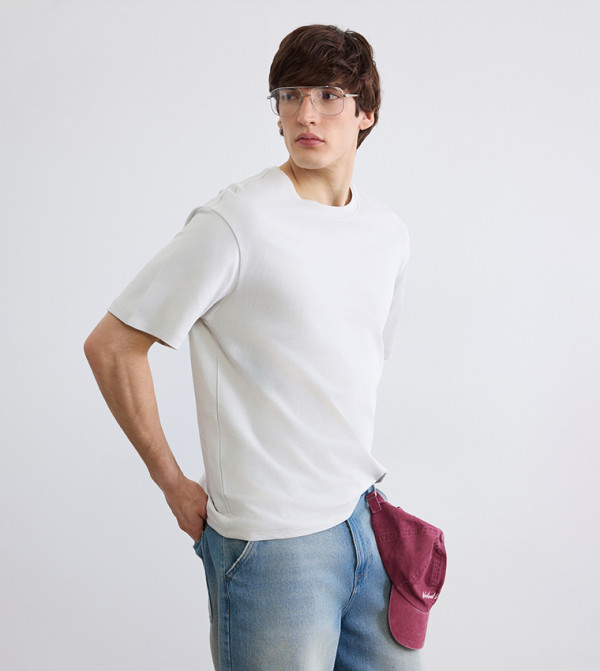 اٍل سي واي كيكي  ملابس - أبيض Round Neck T-Shirts