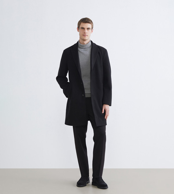 LC Waikiki Jackets & Coats - Black Overcoats