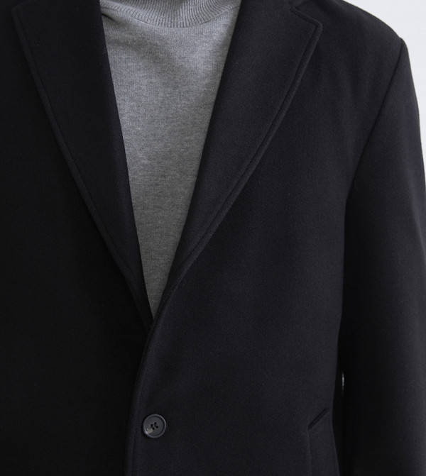 LC Waikiki Jackets & Coats - Black Overcoats