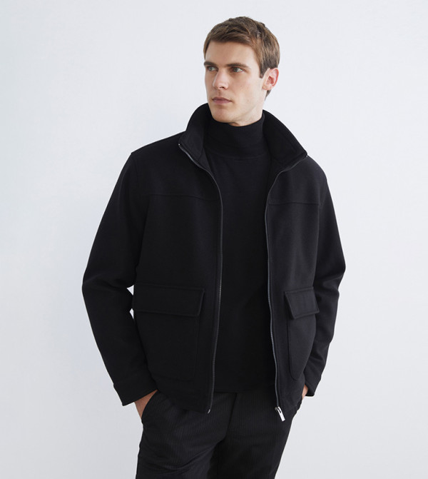 LC Waikiki  Overcoats - Black Overcoats
