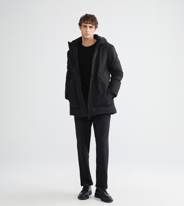 LC Waikiki Jackets & Coats - Black Overcoats