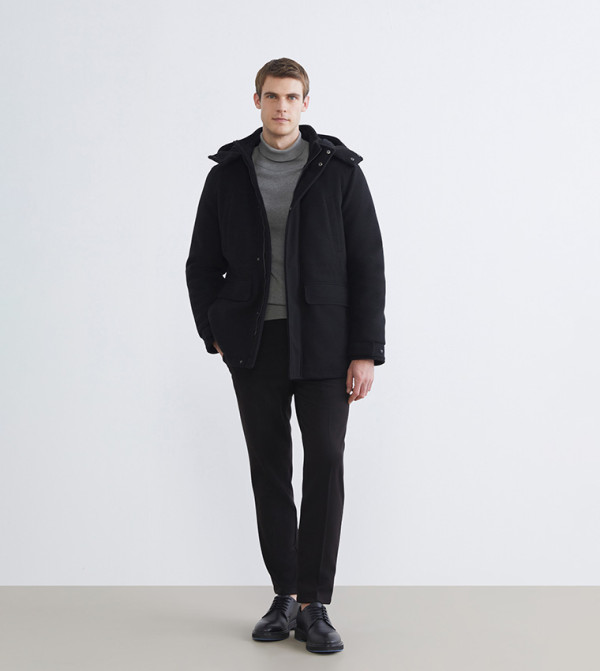 LC Waikiki  Overcoats - Black Overcoats