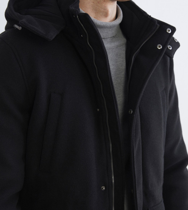 LC Waikiki  Overcoats - Black Overcoats