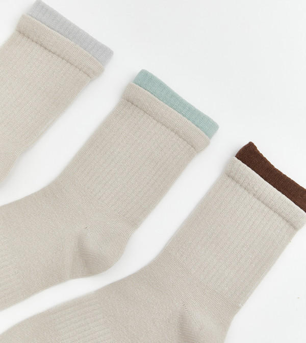 اٍل سي واي كيكي  جوارب للمنتصف الساق  - رمادي Calf Length Socks