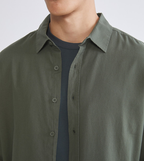 LC Waikiki  Casual Shirts - Khaki Long Sleeves