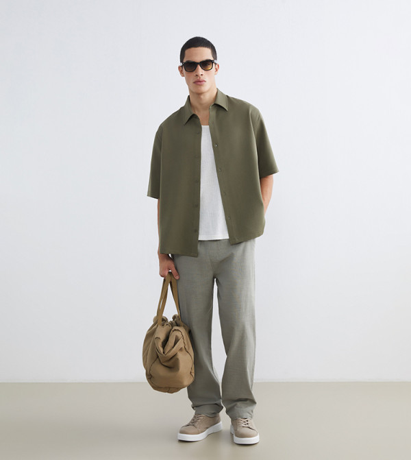 LC Waikiki  Shirts - Khaki Short Sleeves