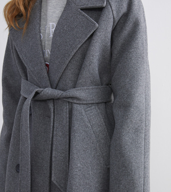 LC Waikiki  Overcoats - Grey Overcoats