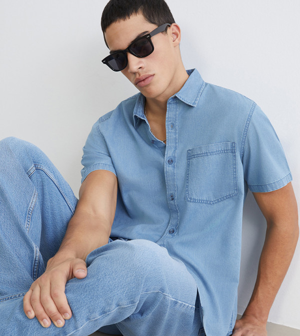 اٍل سي واي كيكي  ملابس - أزرق Short Sleeves