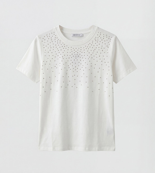 LC Waikiki LC Waikiki - White Short Sleeve T-Shirts