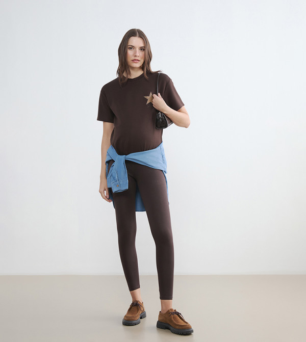 LC Waikiki  Maternity Clothing - Dark Brown Pants & Leggings