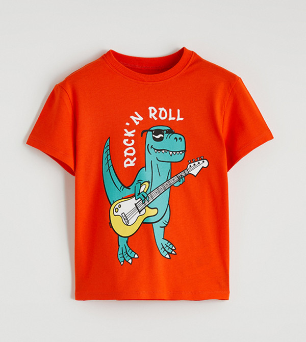 LC Waikiki  graphic-tshirts - Orange T-shirts