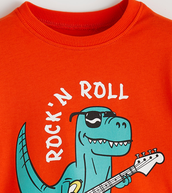 LC Waikiki  graphic-tshirts - Orange T-shirts