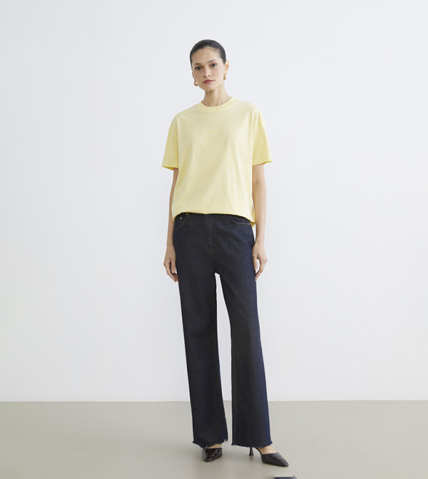 LC Waikiki LC Waikiki - Yellow Short Sleeve T-Shirts