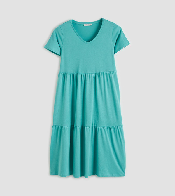 LC Waikiki  Mini Dresses - Turquoise Short Sleeve T-Shirts