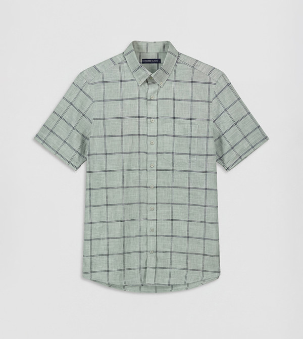 LC Waikiki Shirts - Green Short Sleeves