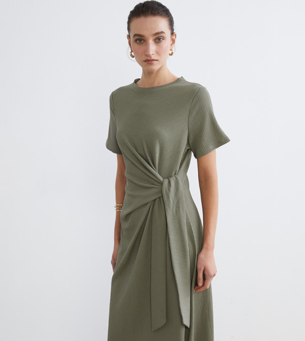LC Waikiki  Clothing - Khaki Midi Dresses