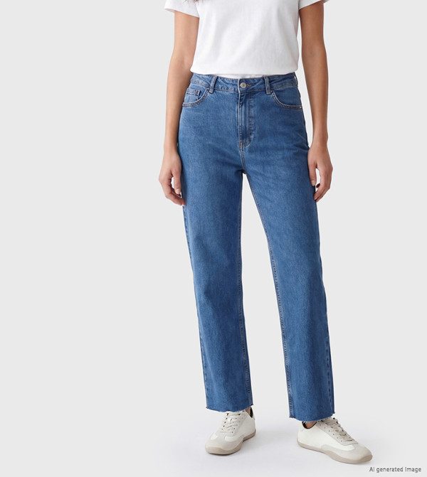 اٍل سي واي كيكي  بناطيل جينز - أزرق Straight Jeans