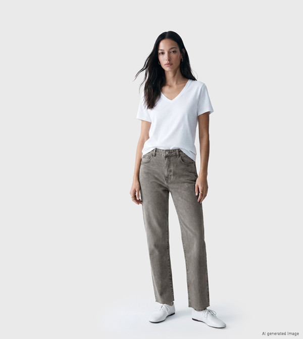 اٍل سي واي كيكي  جينز مستقيم - رمادي Straight Jeans
