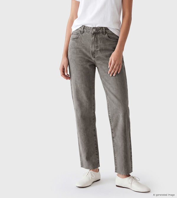 اٍل سي واي كيكي  جينز مستقيم - رمادي Straight Jeans