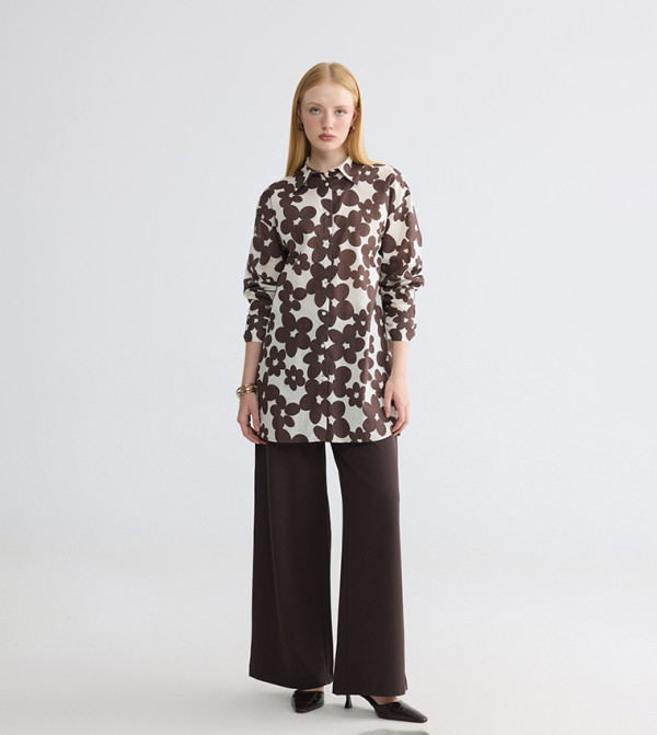 LC Waikiki pretty-in-prints-w - Brown Tunics