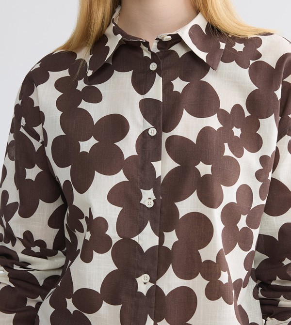 LC Waikiki pretty-in-prints-w - Brown Tunics