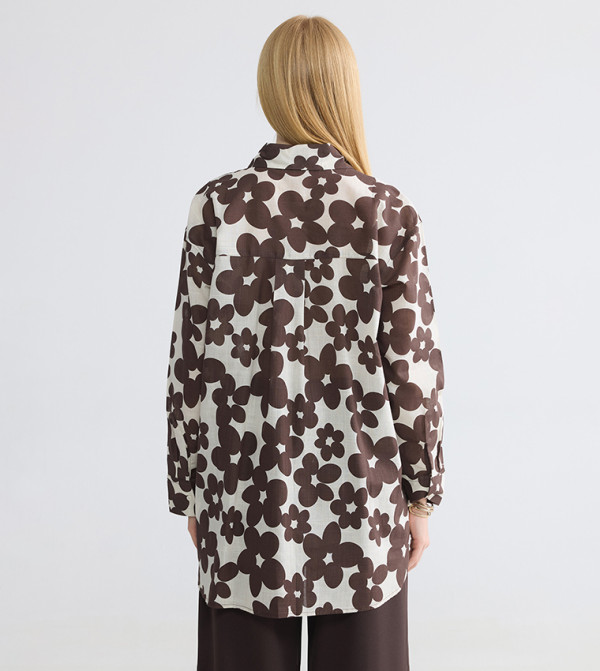 LC Waikiki pretty-in-prints-w - Brown Tunics