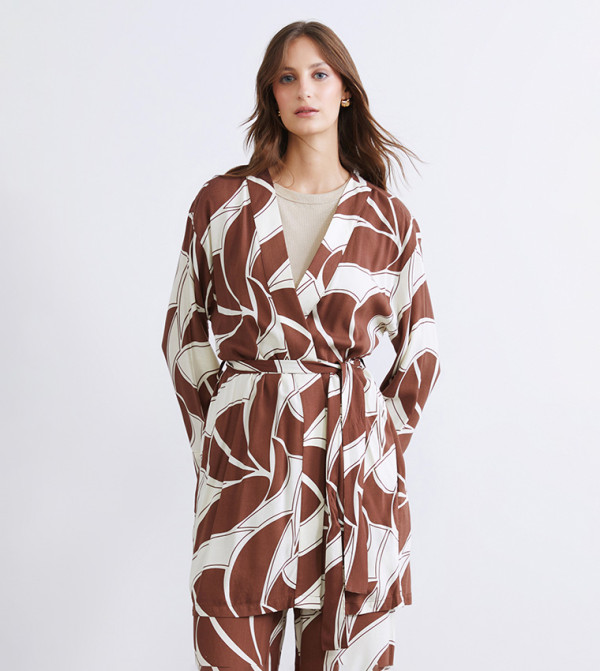 LC Waikiki  Kimonos - Brown Kimonos