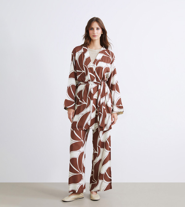 LC Waikiki  Kimonos - Brown Kimonos