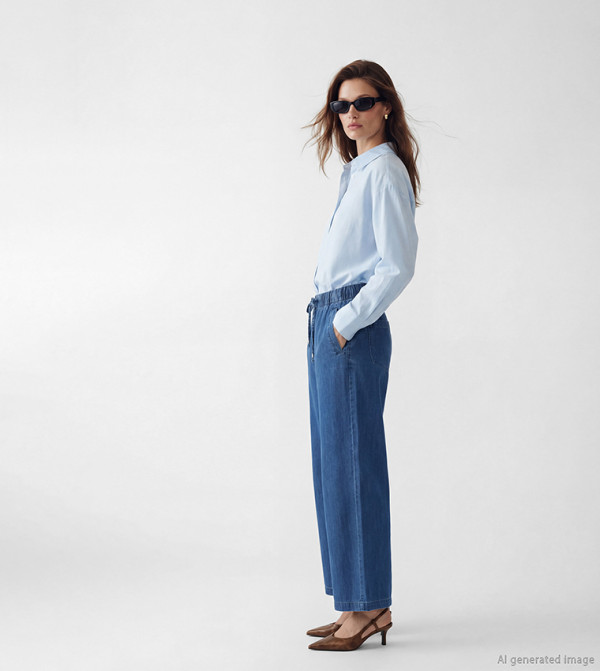 LC Waikiki  Clothing - Blue Wide Leg Jeans