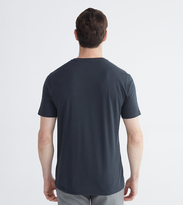 LC Waikiki LC Waikiki - CHARCOAL Round Neck T-Shirts