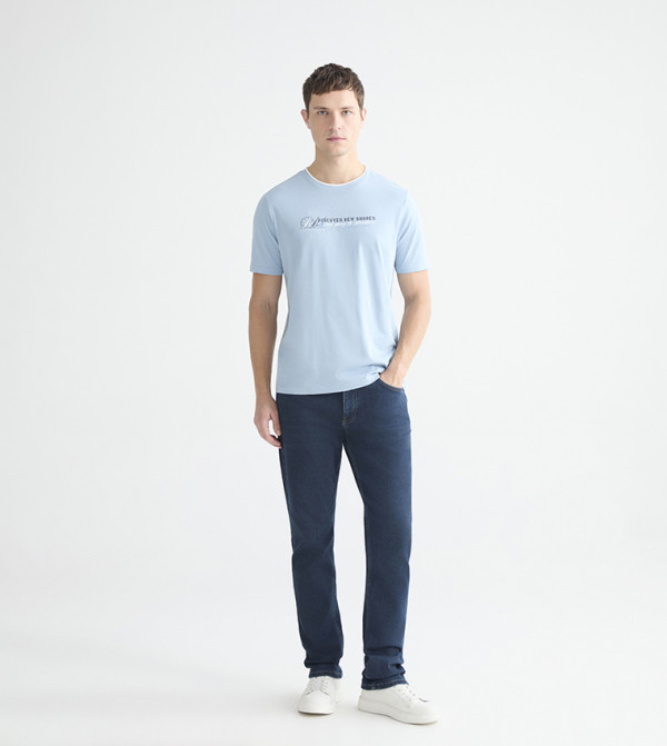 LC Waikiki LC Waikiki - Blue Round Neck T-Shirts