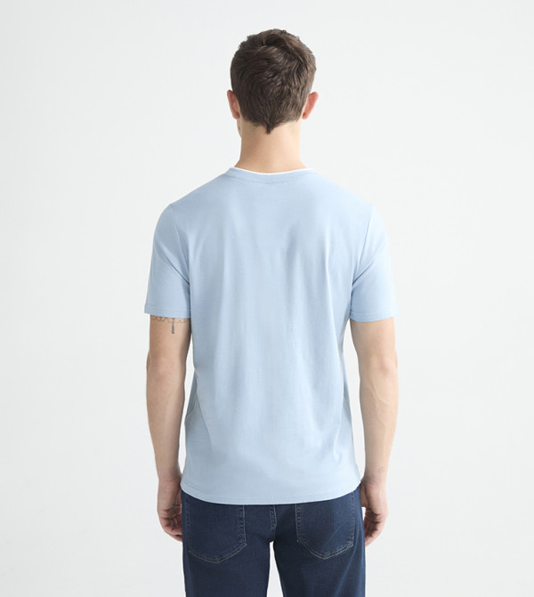 LC Waikiki LC Waikiki - Blue Round Neck T-Shirts