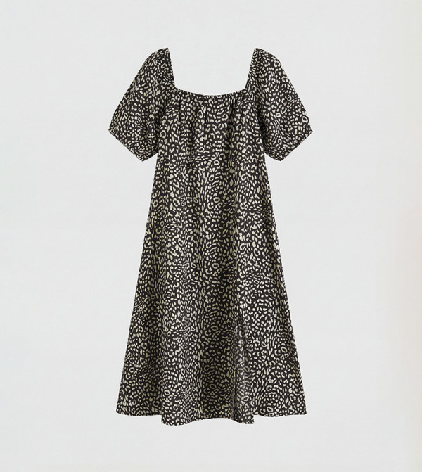 اٍل سي واي كيكي  statement-sleeve-babydoll - متعدد Midi Dresses