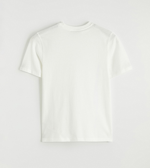 LC Waikiki LC Waikiki - Ecru Round Neck T-Shirts