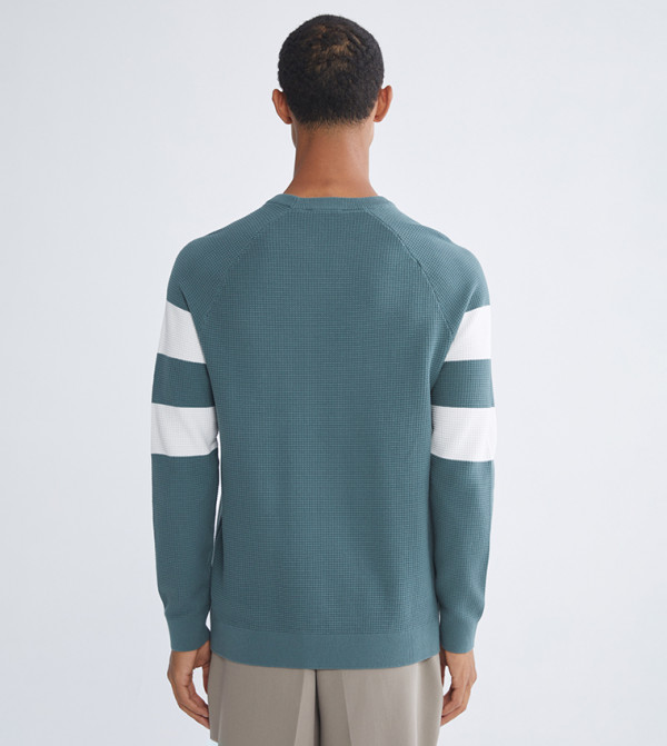LC Waikiki Clothing - Green Round Neck Sweaters