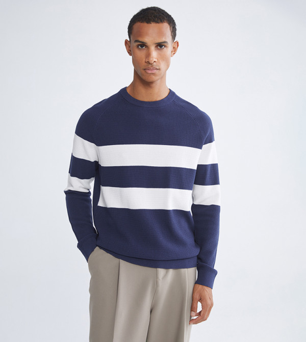LC Waikiki Clothing - Blue Round Neck Sweaters