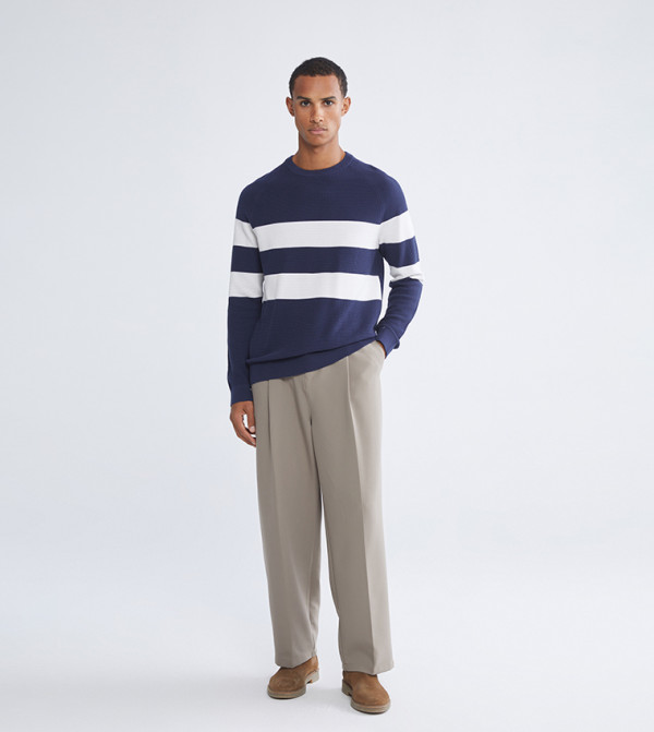LC Waikiki Clothing - Blue Round Neck Sweaters