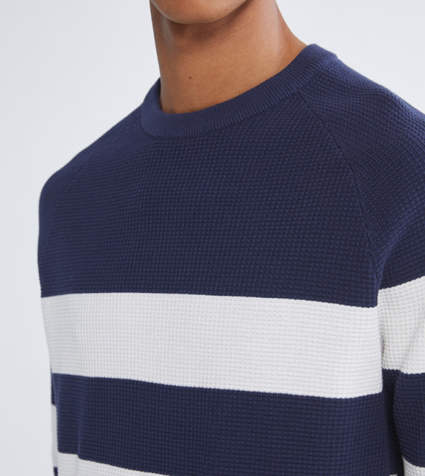 LC Waikiki Clothing - Blue Round Neck Sweaters