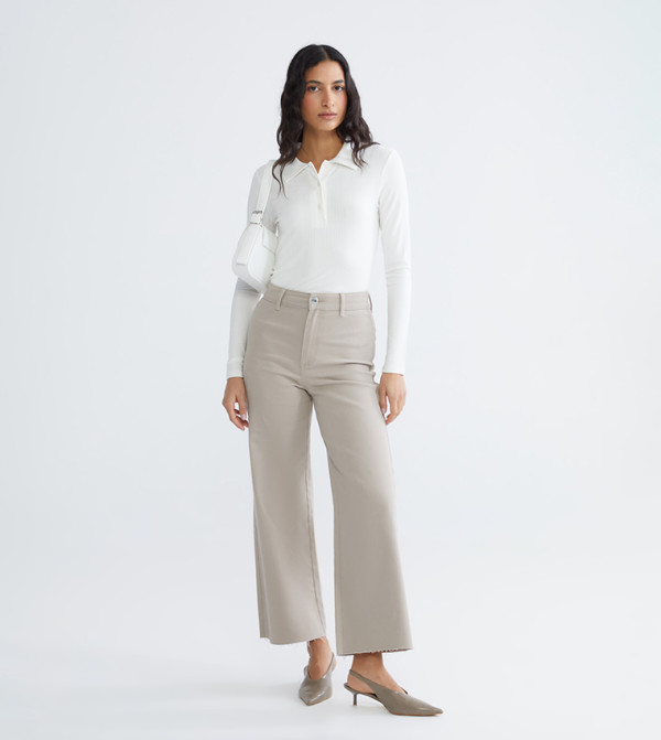 LC Waikiki  Jeans - Beige Wide Leg Jeans