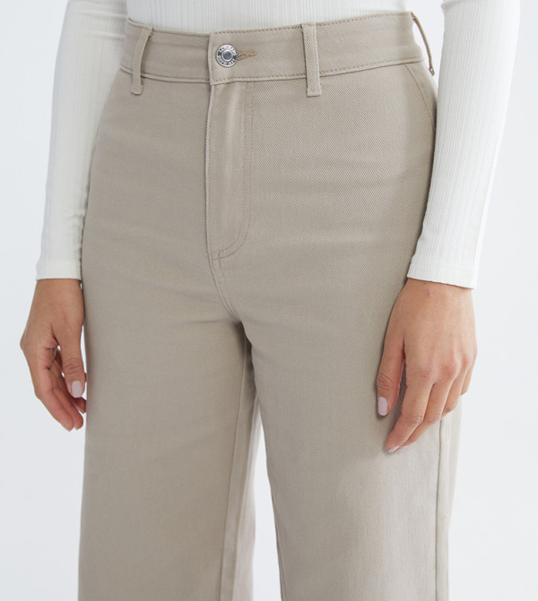 LC Waikiki  Jeans - Beige Wide Leg Jeans
