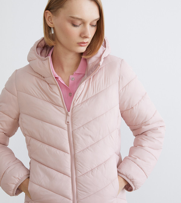 LC Waikiki Puffer & Quilted Jackets - Pink Puffer & Quilted Jackets