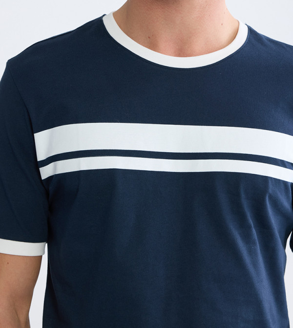 LC Waikiki LC Waikiki - Blue Round Neck T-Shirts