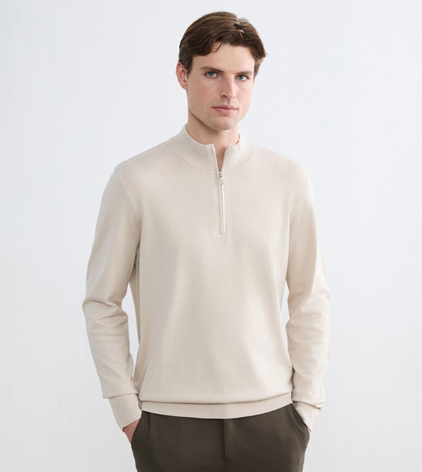 اٍل سي واي كيكي سترات بياقة السلحفاة - بيج Turtle neck Sweaters