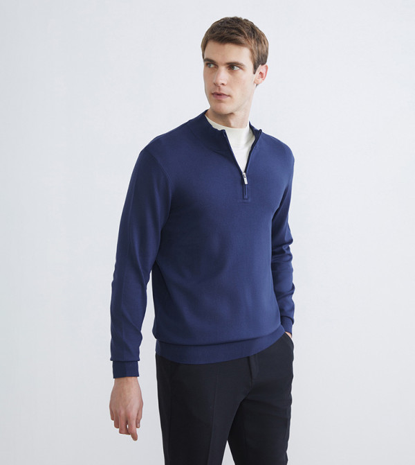 LC Waikiki  Sweaters & Cardigans - Blue Turtle neck Sweaters