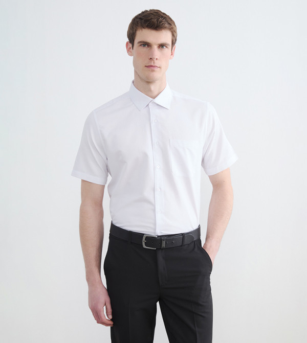 LC Waikiki  Formal Shirts - White Short Sleeves