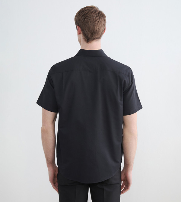 LC Waikiki  Formal Shirts - BLACK Short Sleeves