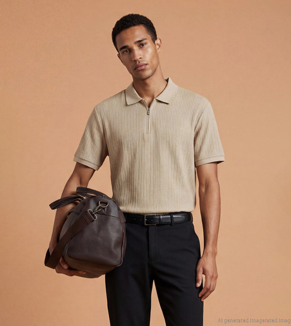 LC Waikiki Polo T-Shirts - Beige Polo T-shirts